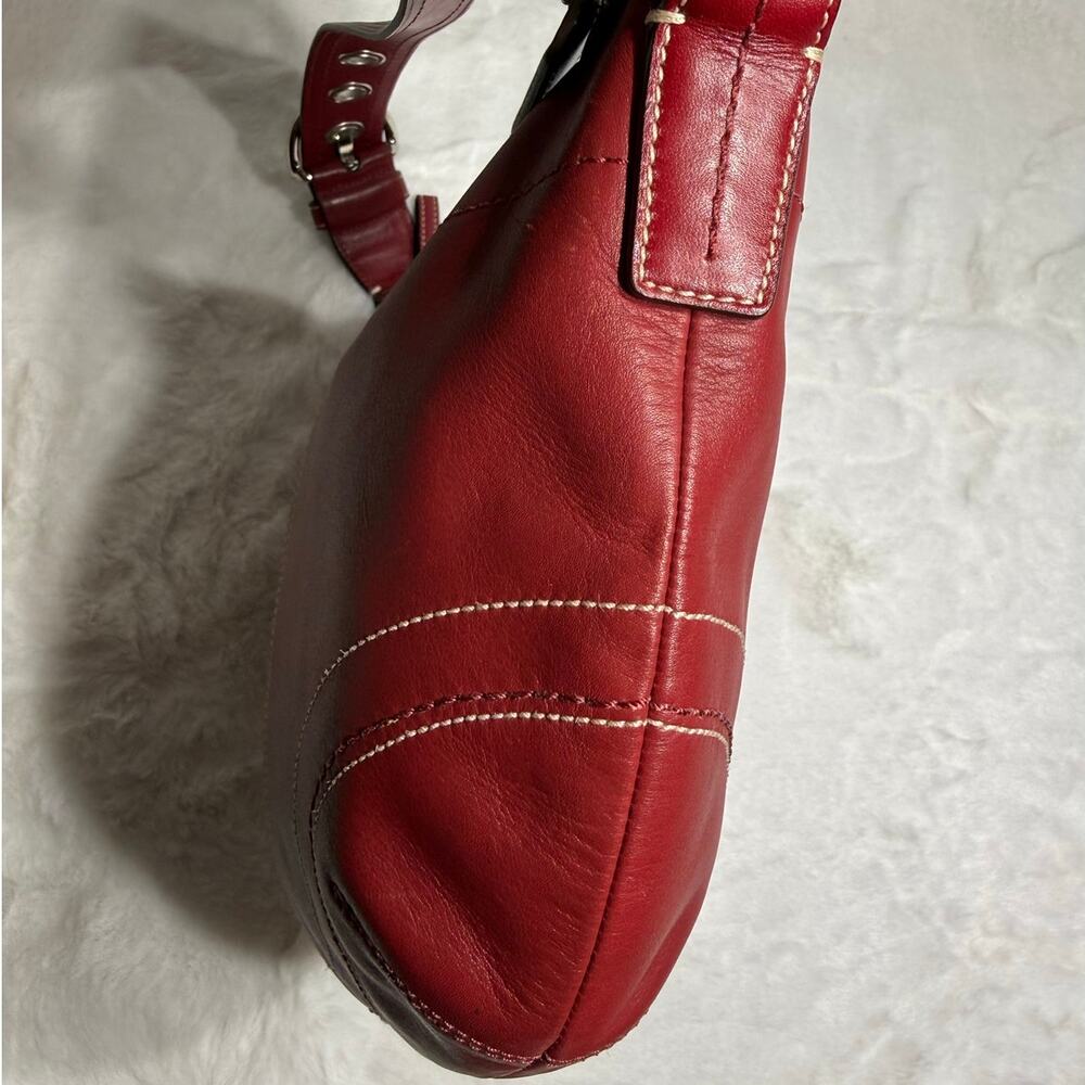 Y2k COACH F10908 Red Solo Hobo Shoulder Bag - Picture 9 of 9